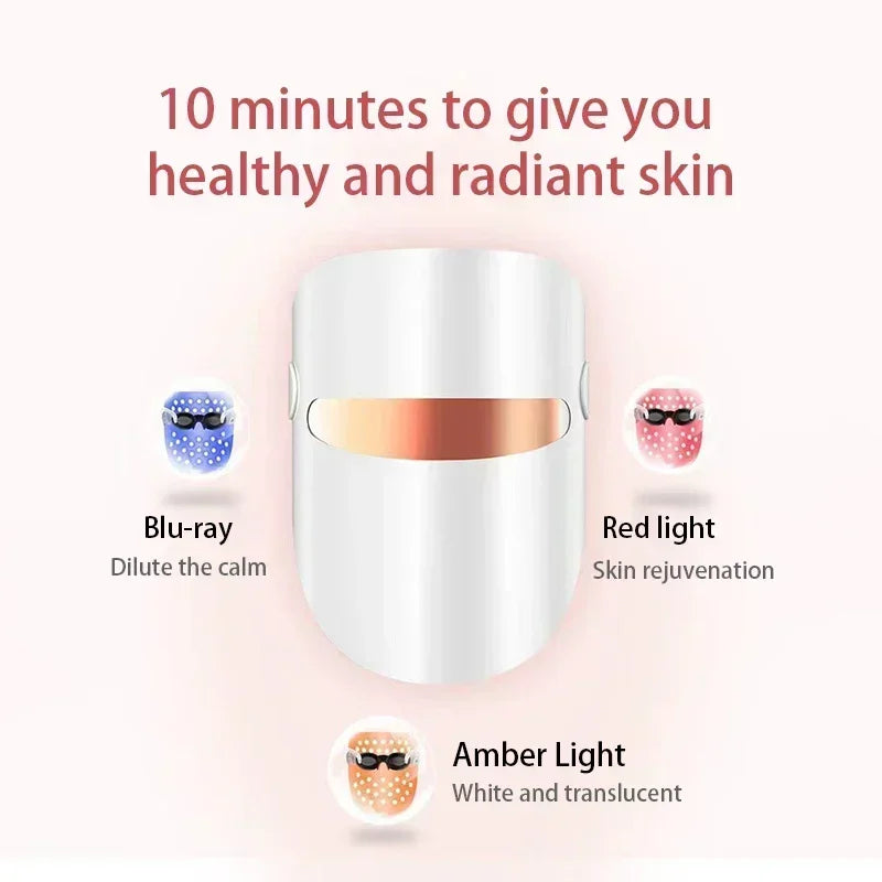 Smart LED Facial Mask – Anti-Acne & Anti-Aging Photon Therapy Device